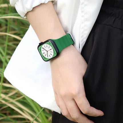 TideFlex Silicone Band for Apple Watch Ultra 2/Series 10/9/8/7/6/SE 49mm–40mm Sport Strap