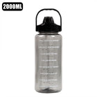 2L Large Straw Water Bottle Portable Sports Gym Fitness Drink Cup