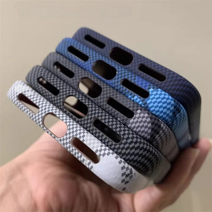 RiverPeak MagCase for iPhone 17/16 Pro Max Carbon Texture Hard PC Alloy Camera Bumper Cover