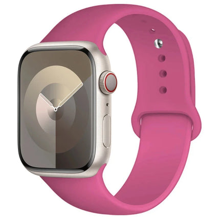 Okeywow Apple Watch silicone sport strap in black for Series 9, 8, SE, Ultra, 7, 6, 5, 4, 3, 2, 1, and Ultra 2.