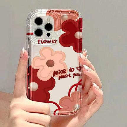 OKEYWOW iPhone floral oil painting shockproof soft back cover for iPhone 16/15/14/13/12/11 Pro Max XR XS SE, featuring colorful flower design.