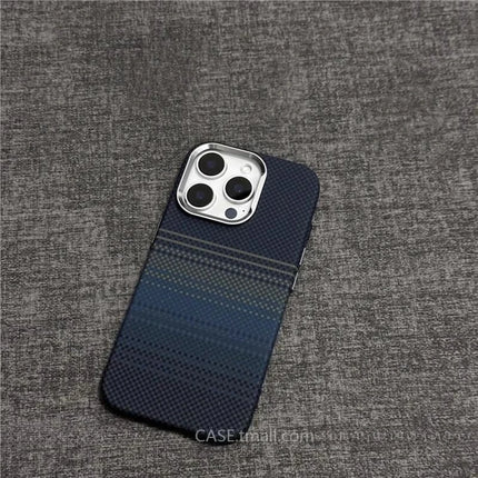 OKEYWOW iPhone 15/16/17 Pro Max Relief Carbon Fiber MagSafe case with metal lens camera protection and hard PC cover.