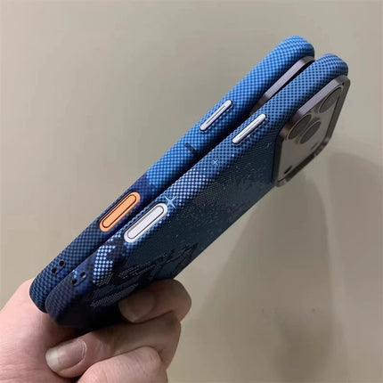RiverPeak MagCase for iPhone 17/16 Pro Max Carbon Texture Hard PC Alloy Camera Bumper Cover