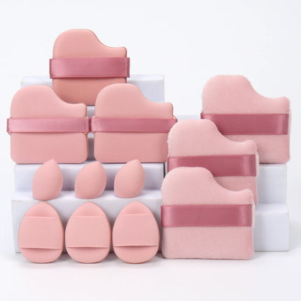 Velvet Cloud 12 Piece Makeup Sponge Set Powder Puffs Mini Cushion Eggs Beauty Blenders