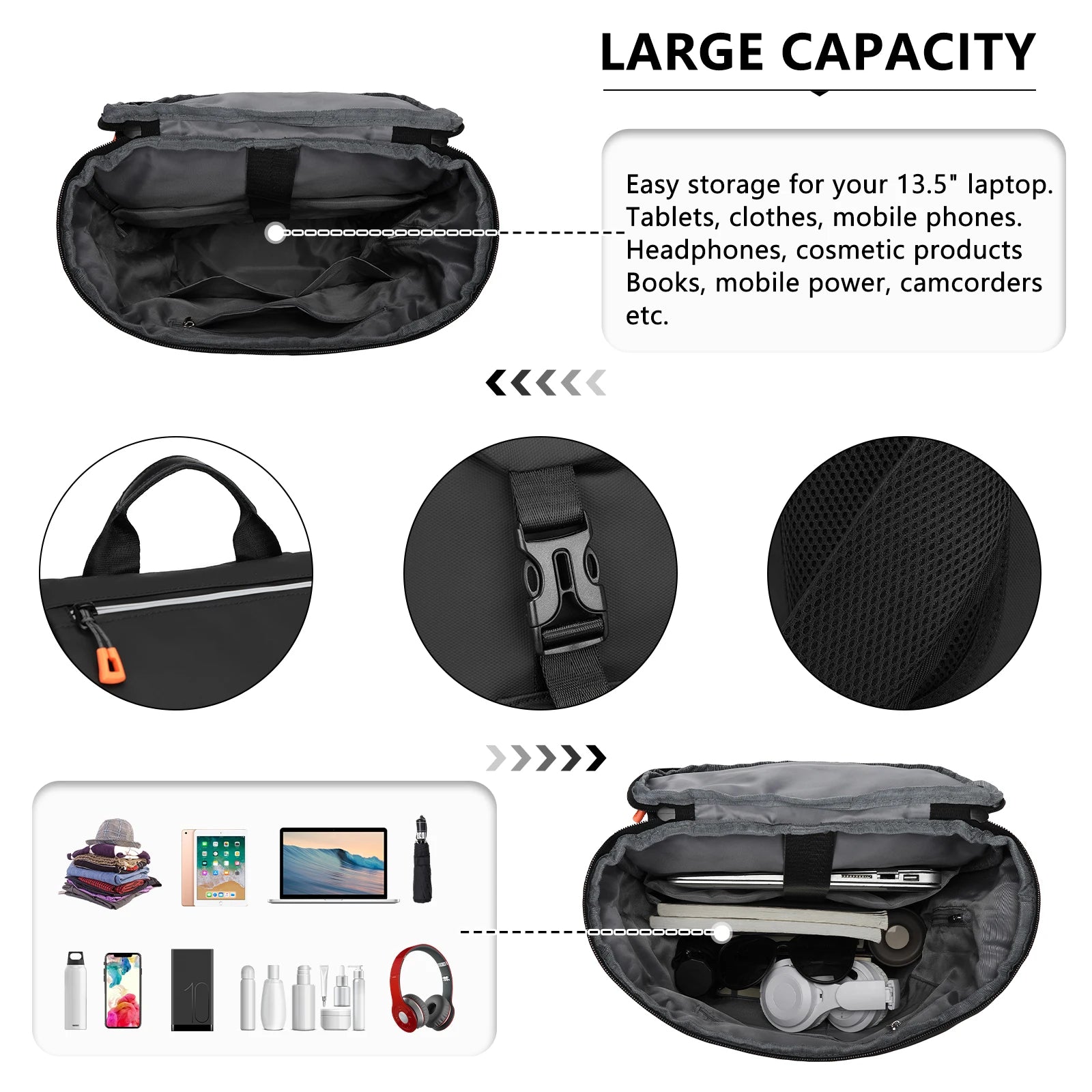 Men's Shoulder Bag - Large Capacity Travel & Business Backpack, Fashion Outdoor Mountaineering Bag for Work & Leisure