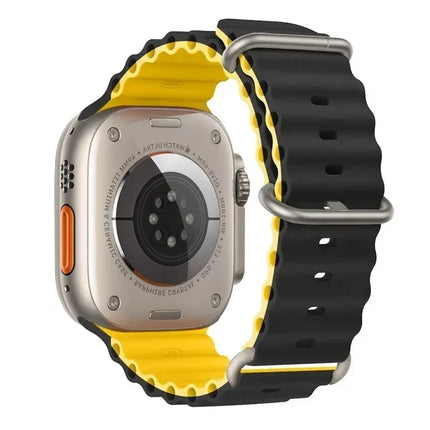 TideFlex Silicone Band for Apple Watch Ultra 2/Series 10/9/8/7/6/SE 49mm–40mm Sport Strap