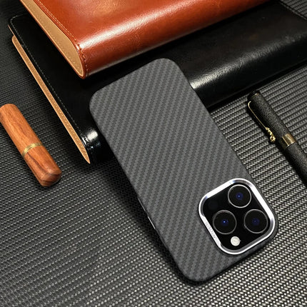 AeroForge MagSafe Case for iPhone 17/17 Pro Max/16/15/14/13 Alloy Lens 3D Relief Carbon Texture PC Cover
