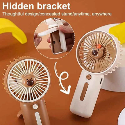 Portable Mini Handheld Fan USB Rechargeable 3-Speed High Power