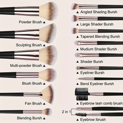 Velora Beauty 3/20pcs Makeup Brush Set Soft Fluffy Eyeshadow Foundation Blending Kabuki Tool