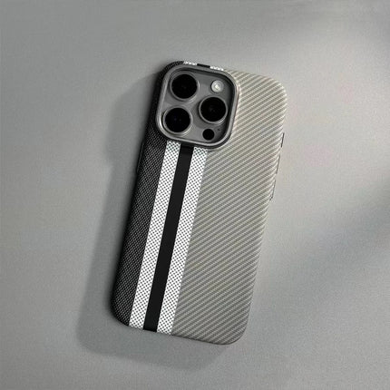 Colorful OKEYWOW Kevlar MagSafe case for iPhone 11-17 Pro Max with magnetic wireless charging compatibility, featuring durable design.