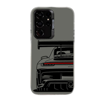 Samsung A series sport car-shaped TPU shockproof phone case by OKEYWOW, featuring a laser design for A56/A55/A54 models.