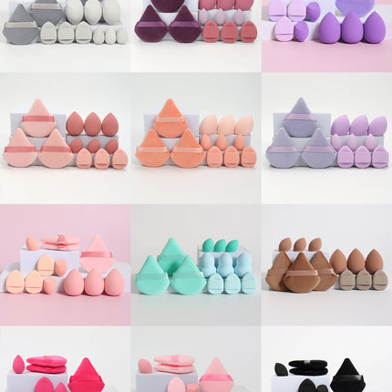 Velvet Cloud 12 Piece Makeup Sponge Set Powder Puffs Mini Cushion Eggs Beauty Blenders