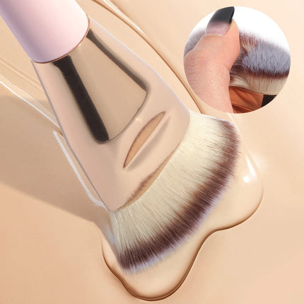 Velora Beauty 2pcs Flawless Makeup Brush Flat Angled Foundation Contour Concealer Tool
