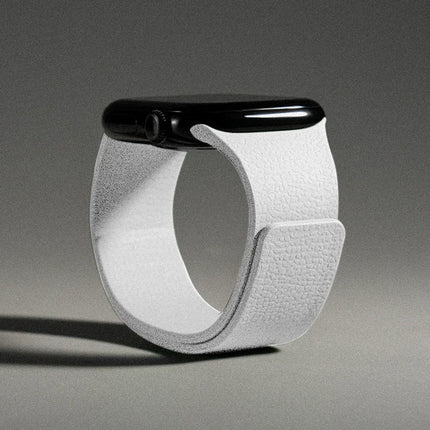 Okeywow Apple Watch magnetic silicone strap band in black for Series 11-8 SE Ultra 3/2, adjustable for 40mm to 49mm models.