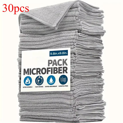UltraWeave Kitchen Cloth Set 5/10/20pcs Microfiber Absorbent Cleaning Towel Light Gray