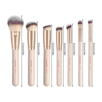 Velora Beauty 7pcs Makeup Brush Set Foundation Powder Concealer Blush Blending Brushes