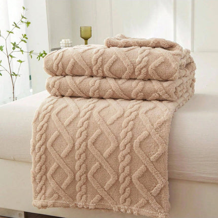 CloudSoft Coral Fleece Blanket Lightweight Sofa Bed Nap Throw Cover