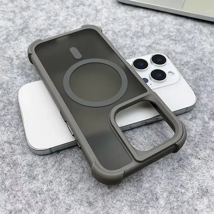 Matte Armor MagSafe Case for iPhone 17/16/15/14/13/12/11 Pro Max Shockproof Cover
