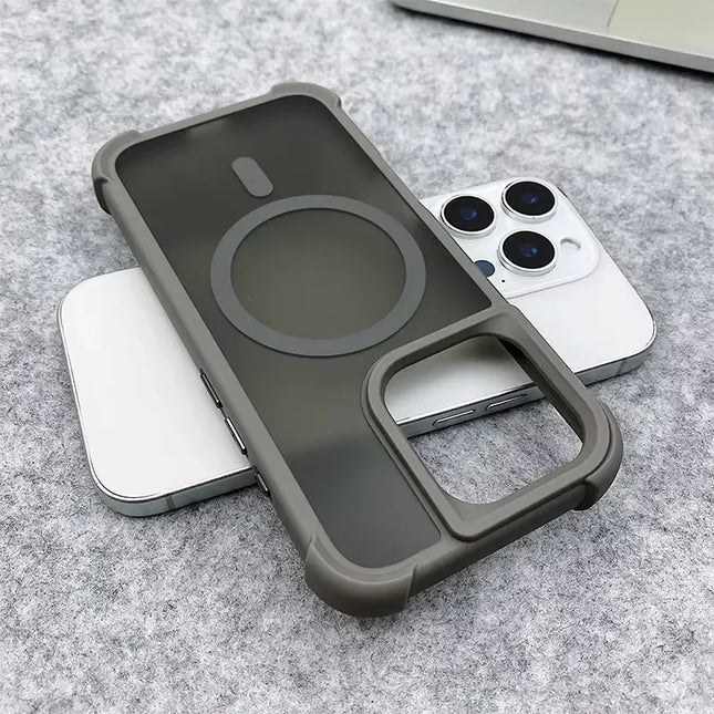 Matte Armor MagSafe Case for iPhone 17/16/15/14/13/12/11 Pro Max Shockproof Cover