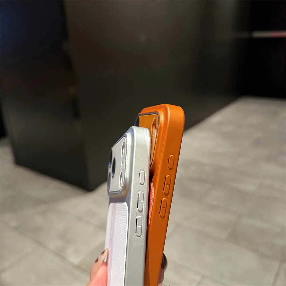 Luxury Colorful Striped Lattice Pattern Magnetic Phone Case For iPhone 17 16 15 14 13 Pro Max Air 16 Plus Anti-Slip Back Cover