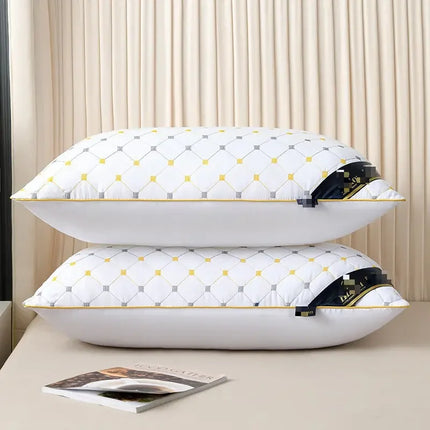 OKEYWOW hotel cervical support pillow designed for comfortable sleep, ideal for home or dormitory use with ergonomic shape.