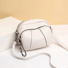 Women Rivet Crossbody Phone Bag Soft Leather Small Square Shoulder Bag Zipper Purse