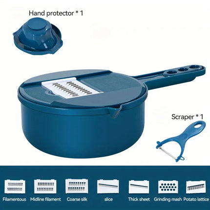 PrepEase 9-in-1 Multi Vegetable Chopper & Mandoline Slicer