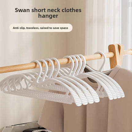 Set of OKEYWOW wide shoulder clothes hangers with non-slip design, space-saving closet organizers in various pack sizes.