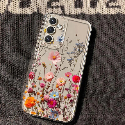 FloraBloom Clear Case for Samsung Galaxy S26/S25 Ultra/S24 FE/A56/A55 Shockproof Cover