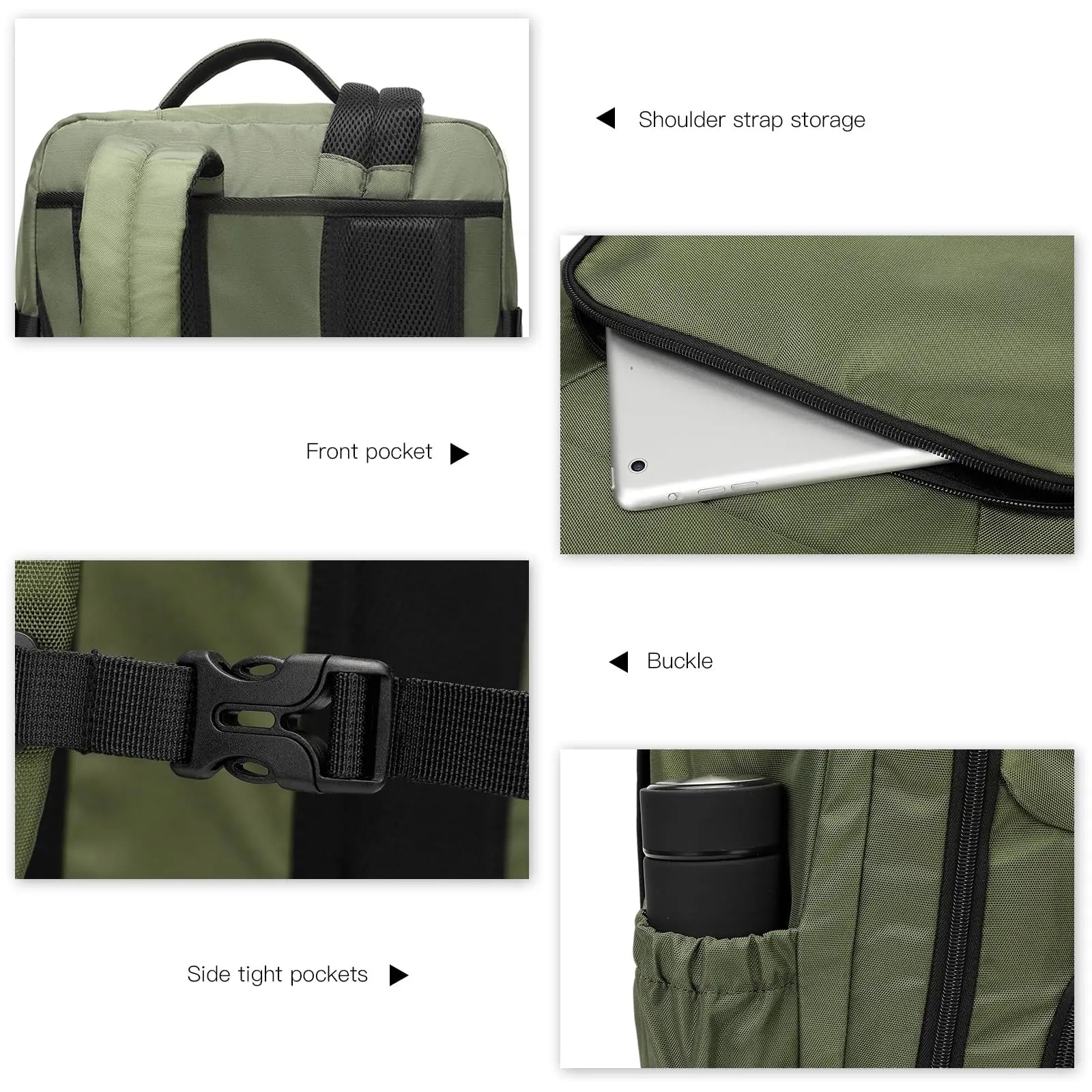 Kono Cabin Bag 55x35x20cm Carry-ons Luggage Travel Backpack Flight Shoulder Bag 38L Hand Luggage