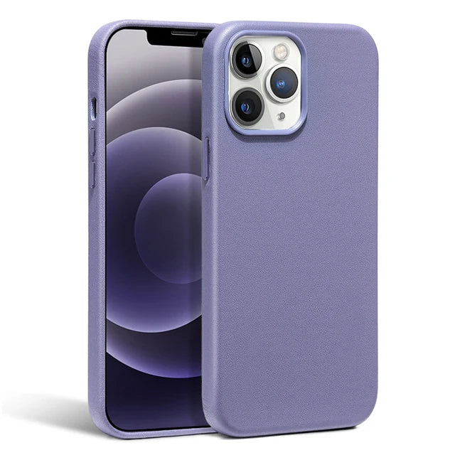 LuxeMag Leather Case for iPhone 15/14/13 Pro Max Plus Mini MagSafe Wireless Charge Animated Cover