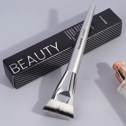 Velora Beauty Flat Head Foundation Brush with Box Powder Blush Concealer Makeup Tool