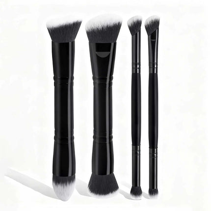 ProBlend 4-Piece Dual-Ended Face Makeup Brush Set with Box