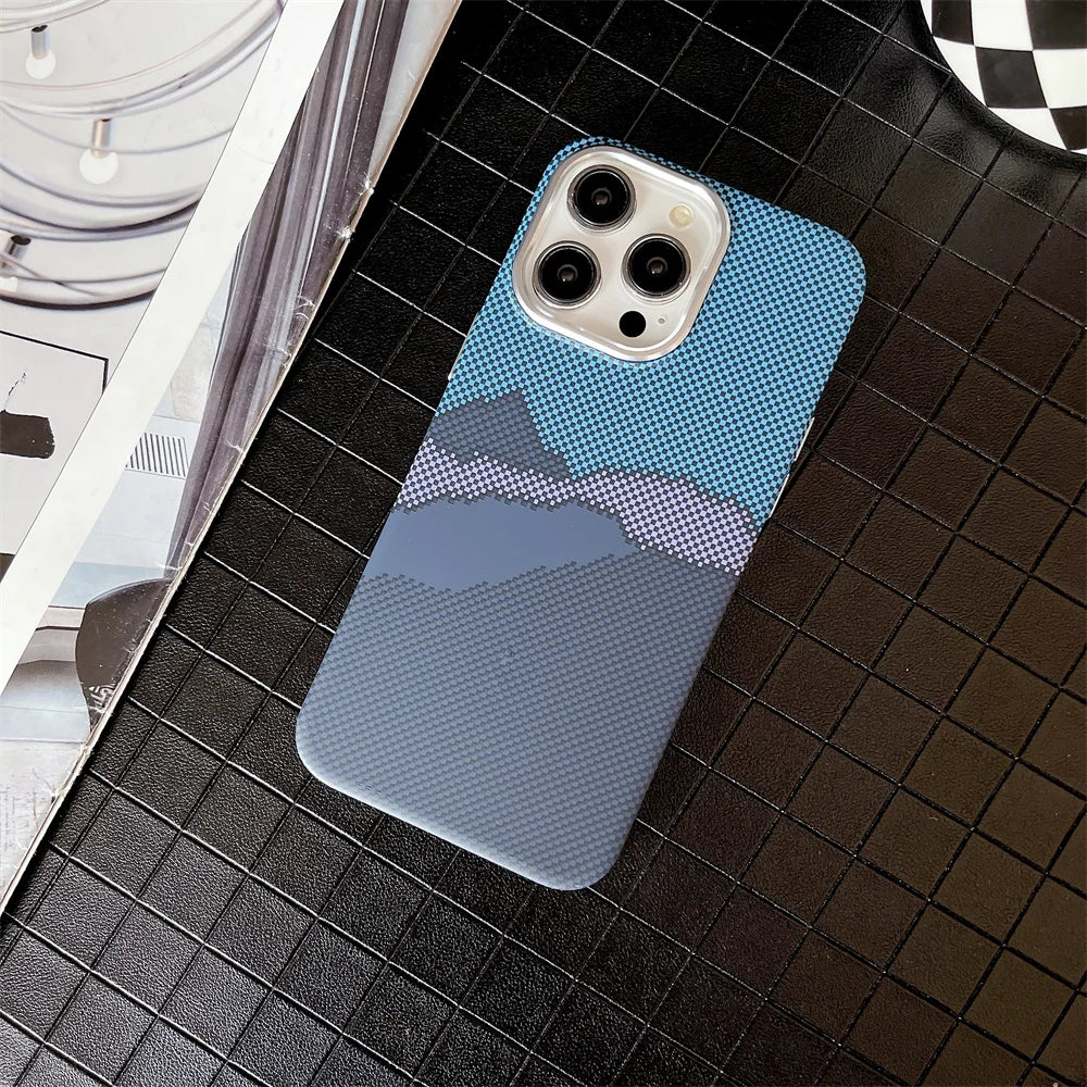 Colourful Kevlar Pattern For Magsafe Magnetic Phone Case For iPhone 17 16 15 11 12 13 14 Pro Max Luxury Wireless Charging Cover