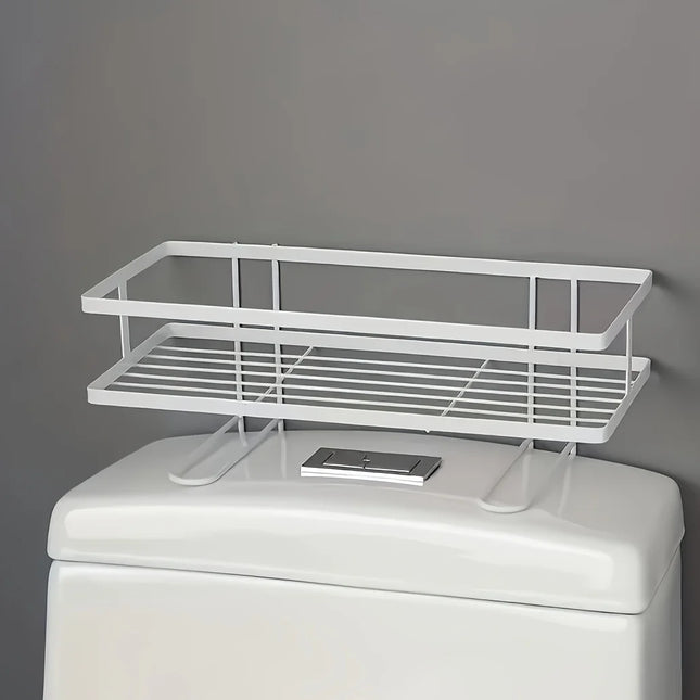 No Drill Bathroom Storage Rack Multifunctional Toilet Organizer Wall Shelf