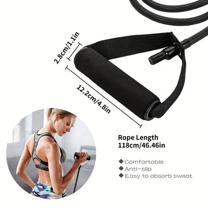 FlexBand 4 Level Resistance Training Bands with Handles for Home Fitness Yoga Pilates