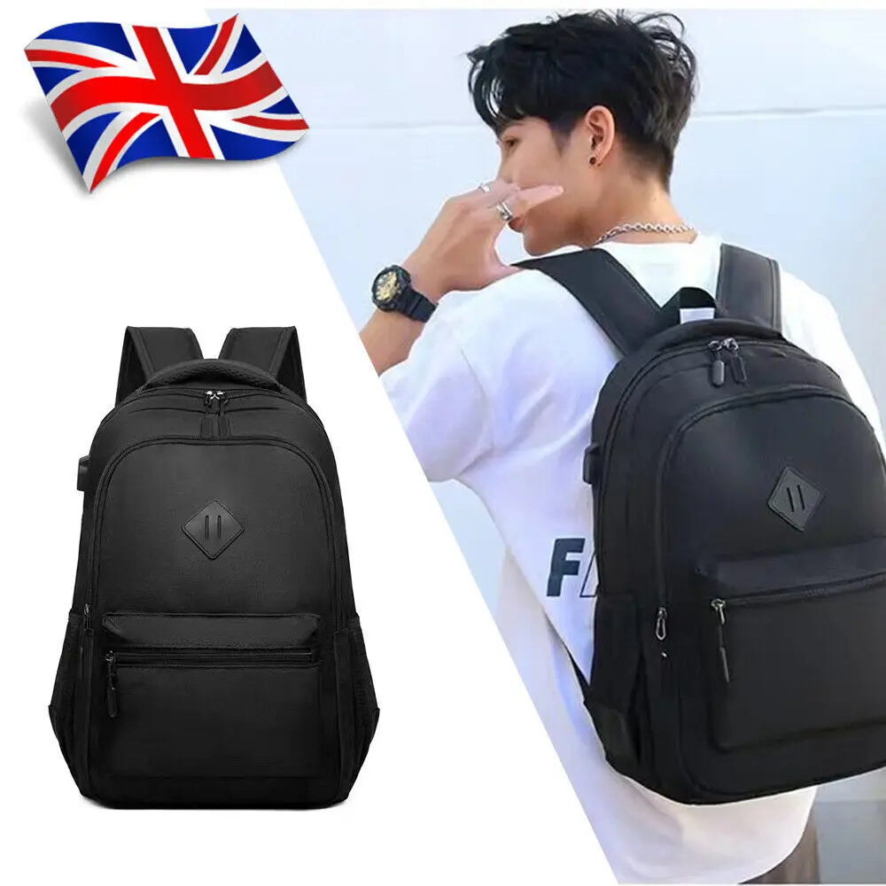 Men/Women Boys Laptop Backpack Waterproof Large Mens Rucksack Travel School Bag
