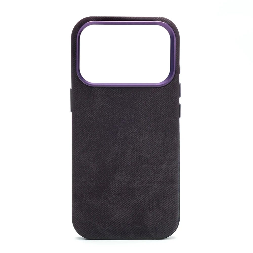 Luxury Fiber Leather Shockproof Case for iPhone 12–17 Series (Pro/Pro Max/Plus) – MagSafe Magnetic Wireless Charging Back Cover