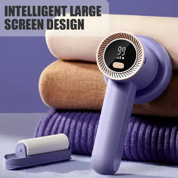 Electric Lint Remover Shaver with LED Digital Display: Fabric Pill Shaver for Sweaters, Couches, Clothes, and Carpets