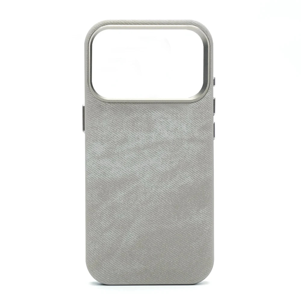 Luxury Fiber Leather Shockproof Case for iPhone 12–17 Series (Pro/Pro Max/Plus) – MagSafe Magnetic Wireless Charging Back Cover