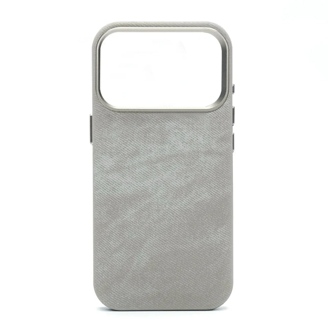 OKEYWOW iPhone Pro Max fiber leather MagSafe shockproof case with wireless charging compatibility, showcasing the stylish protective cover.
