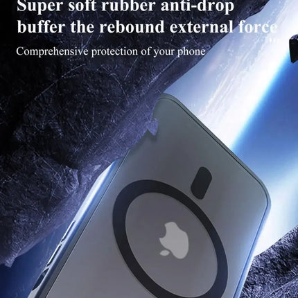 OKEYWOW iPhone MagSafe magnetic matte case for iPhone 12-15 Pro Max, shockproof, wireless charging compatible, durable design