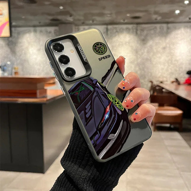 Samsung JDM car case by OKEYWOW, shockproof TPU cover for A56, A55, A54, A36, A35, A34, A26, A25, A24, A16, A15, A14 models