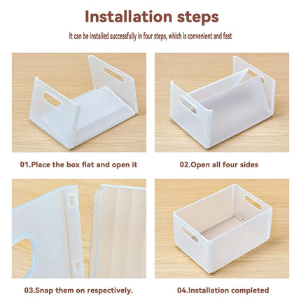 FoldEase Foldable Storage Basket with Handle
