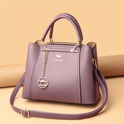 Women Leather Crossbody Bag 3-Layer Large Capacity Shoulder Tote Designer Messenger Bag