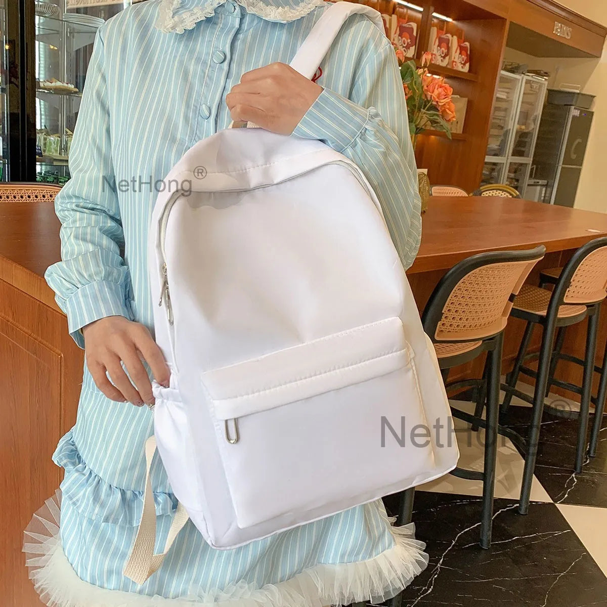 Women/Men School Bag Rucksack Backpack for Laptop/Travel/Work Plain Bag New~