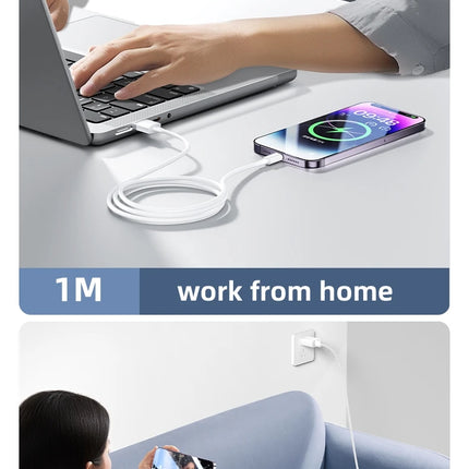 OKEYWOW 35W PD USB-C fast charging cable for iPhone 15/14/13/12/11 Pro Max, with data transfer capabilities