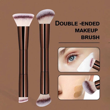 ProBlend 2-Piece Dual-Ended Makeup Brush Set for Face & Eyes