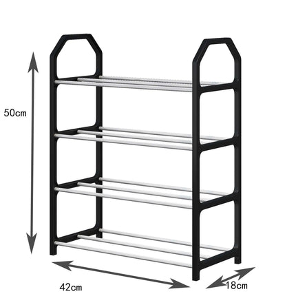 4-Tier Shoe Rack Assembly Storage Cabinet Multifunctional Space Saver Home Organizer