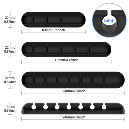 CableGrip Adhesive Cord Organizer Clips for Desktop USB & Power Cable Management